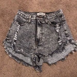 High Waisted Jean Shorties